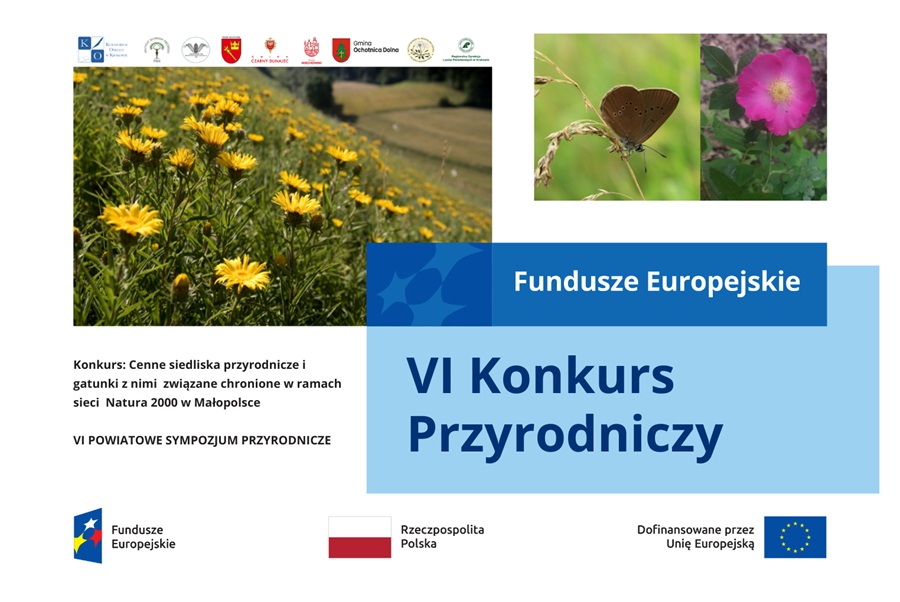 Plakat VI Konkursu Przyrodniczego pt. Cenne siedliska przyrodnicze i gatunki z nimi związane chronione w ramach sieci Natura 2000 w Małopolsce
